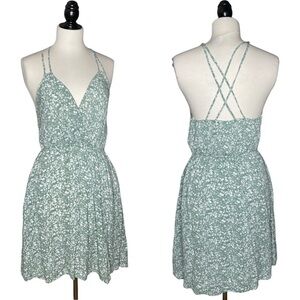 Rebels & Lovers Tiny Flowers Print Cross Strap Back Dress M